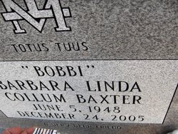 Barbara Linda “Bobbi” <I>Collum</I> Baxter 