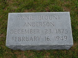 Annie <I>Blount</I> Anderson 