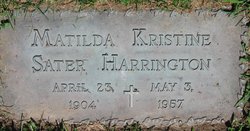 Matilda Kristine <I>Sater</I> Harrington 