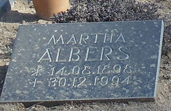 Martha M B <I>Klahn</I> Albers 