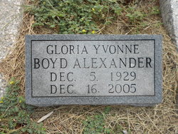 Gloria Yvonne <I>Boyd</I> Alexander 