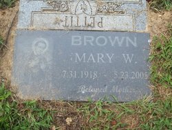 Mary Evelyn <I>Williams</I> Brown 