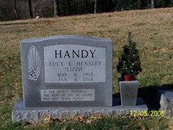 Lucy Elizabeth “Lizzie” <I>Hensley</I> Handy 