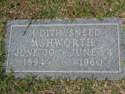Judith <I>Sneed</I> Ashworth 