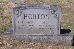 Ruby Alice <I>Riley</I> Horton 