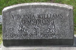 Virginia L. “Jennie” <I>Williams</I> Armstrong 