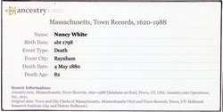 Nancy Bickford <I>Foss</I> White 