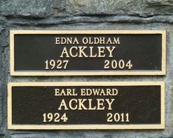 Edna <I>Oldham</I> Ackley 