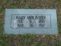 Mary Ann <I>Claiborne</I> Boyer 