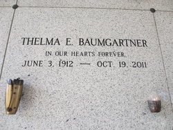 Thelma Elizabeth <I>Kohl</I> Baumgartner 