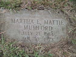 Martha E Mattie Mumford 