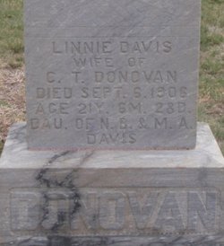 Mrs Malinda H “Lennie” <I>Davis</I> Donovan 