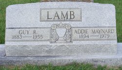 Adeline Lee “Addie” <I>Maynard</I> Lamb 