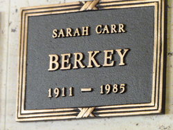 Sarah <I>Carr</I> Berkey 