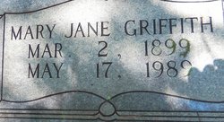 Mary Jane <I>Wells</I> Griffith 