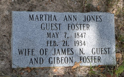 Martha Ann <I>Jones</I> Foster 