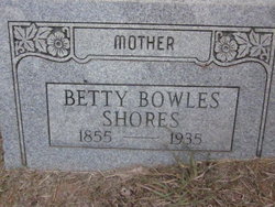 Susannah Elizabeth “Betty” <I>Peters</I> Bowles Shores 