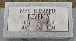 Faye Elizabeth <I>Bunkley</I> Beverly 