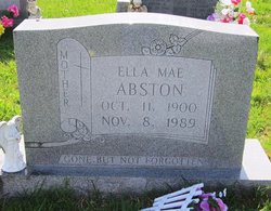 Ella Mae <I>Cash</I> Abston 