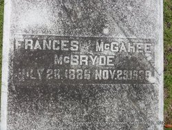 Frances <I>McGahee</I> McBryde 