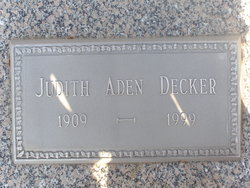 Judith E <I>Bratten</I> Aden-Decker 