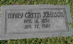 Mary Avery <I>Green</I> Johnson 