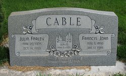 Julia <I>Farley</I> Cable 