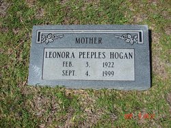 Leonora Alberta <I>Peeples</I> Hogan 