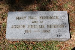 Mary Nall <I>Kendrick</I> Dickson 