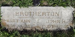Mary Ann <I>Jackson</I> Brotherton 