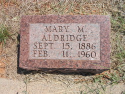 Mary M <I>Armstrong</I> Aldridge 