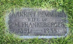 Harriet Elizabeth <I>Hemming</I> Frankeberger 