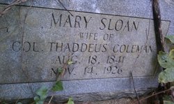 Mary Elizabeth <I>Sloan</I> Coleman 