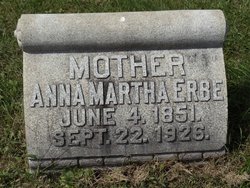 Anna Martha <I>Schaeffer</I> Erbe 