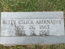 Mary Elizabeth “Betty” <I>Eslick</I> Abernathy 