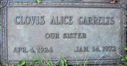 Clovis Alice <I>Diggs</I> Garrelts 