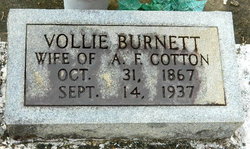 Victoria “Vollie” <I>Burnett</I> Cotton 