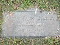 Vallie Edna <I>Benn</I> Beasley 