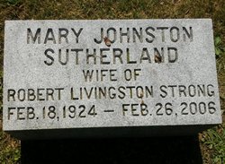 Mary Johnston <I>Sutherland</I> Strong 