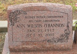 Ann <I>Wilson</I> O'Bannon 