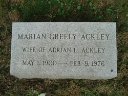 Marian Louise <I>Greely</I> Ackley 