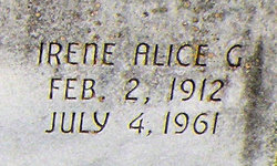 Irene Alice <I>Giddens</I> Johnson 