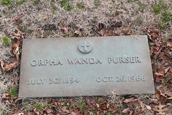 Orpha Wanda <I>Adams</I> Purser 