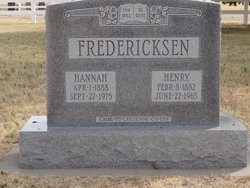 Hannah <I>Iverson</I> Fredericksen 