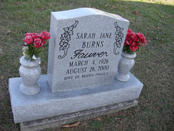 Sarah Jane <I>Burns</I> Fauver 