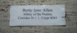 Betty Jane Allen 