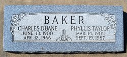 Phyllis Irene Gwendalyn <I>Taylor</I> Baker 