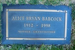Alice M. <I>Bryan</I> Babcock 