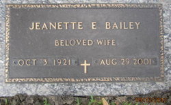 Jeanette E Bailey 