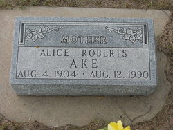 Alice H. <I>Rebo</I> Roberts Ake 